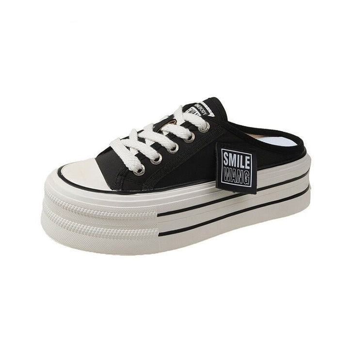Women's Casual Canvas Sneakers with Durable Upper Material and Distinctive Design Mune Fashion