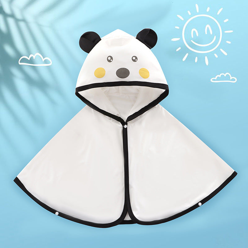 Unisex soft hooded poncho for babies with bear ears and draped bath poncho made of microfiber Mune Fashion