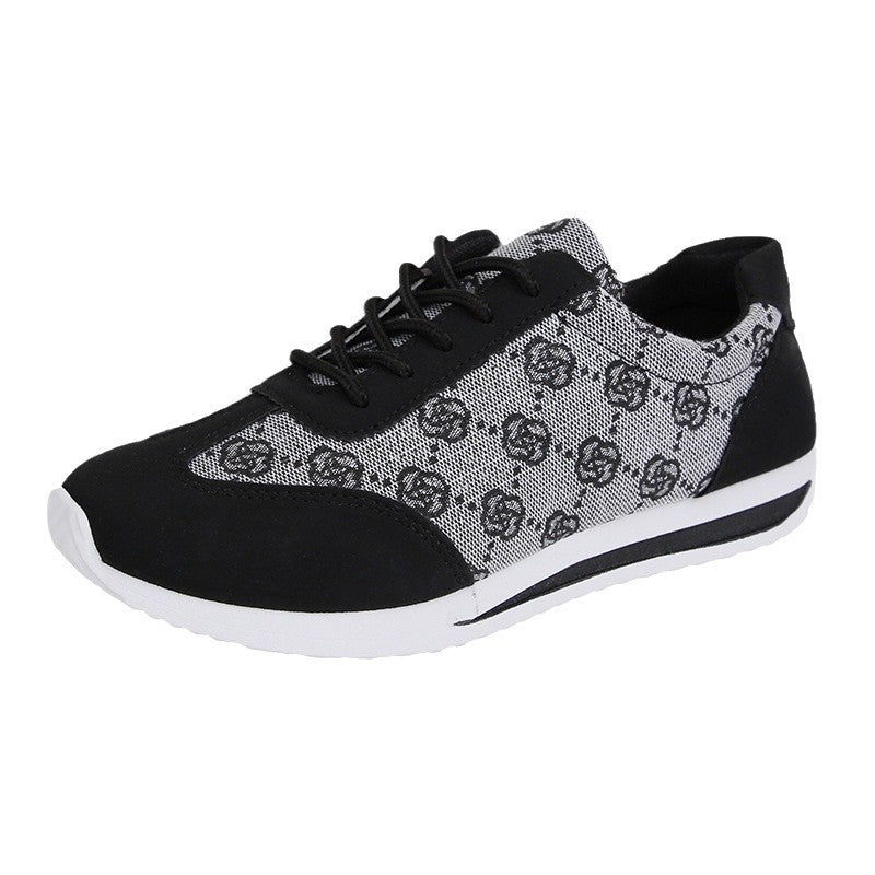 Ladies' lightweight jacquard casual sneakers with padded comfort insole Mune Fashion