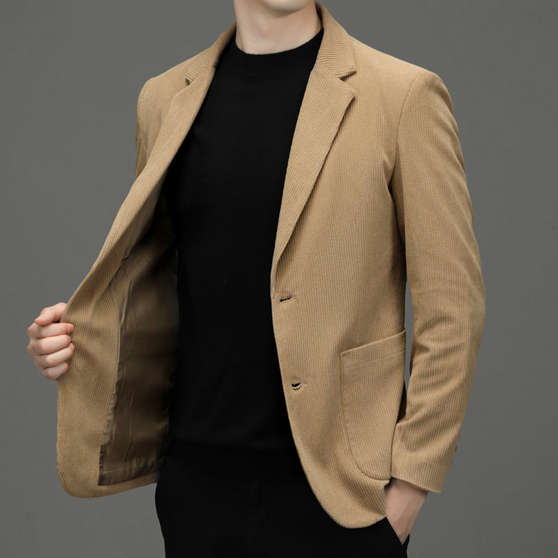 Men's cord jacket slim fit made of cotton blend with patch pockets Mune Fashion