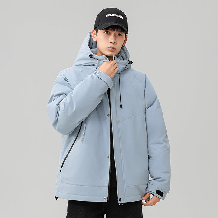 Men's Technical Winter Jacket with Adjustable Hood Collar Mune Fashion