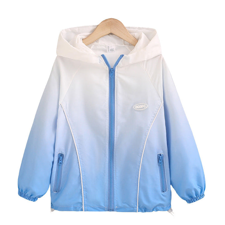 Women's lightweight hooded windbreaker with zipper and concealed pockets Mune Fashion