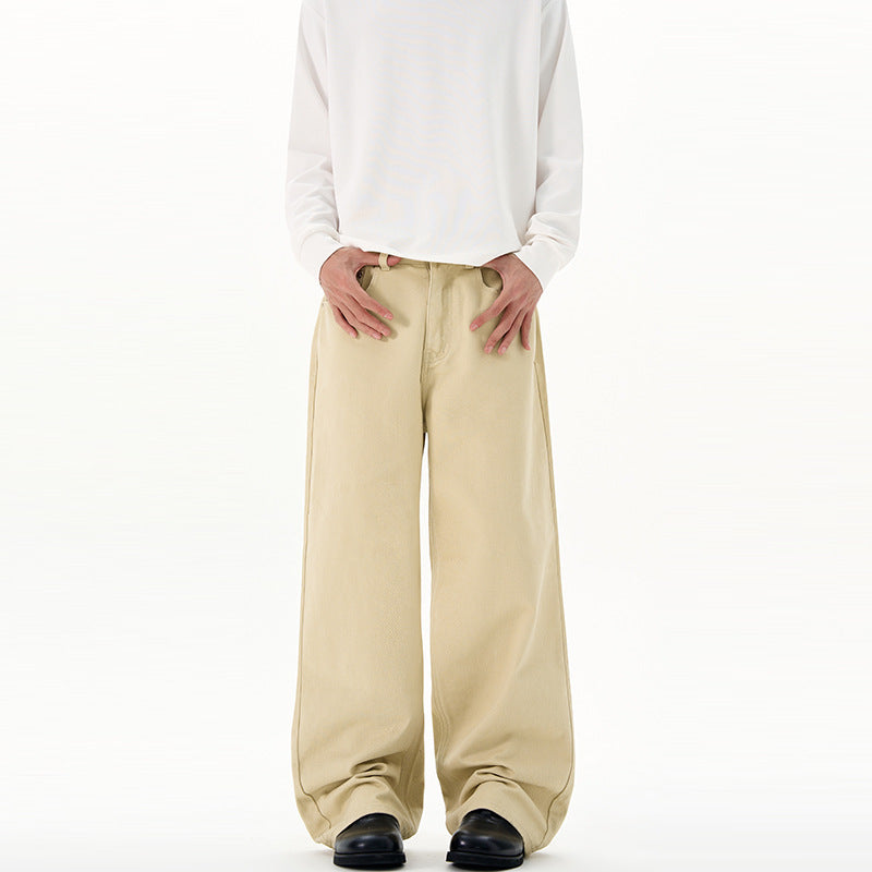 Men's Cotton Denim Marlene Pants with Extra Wide Leg Mune Fashion