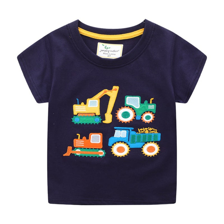 Boys T-shirt with colorful construction vehicle design Mune Fashion