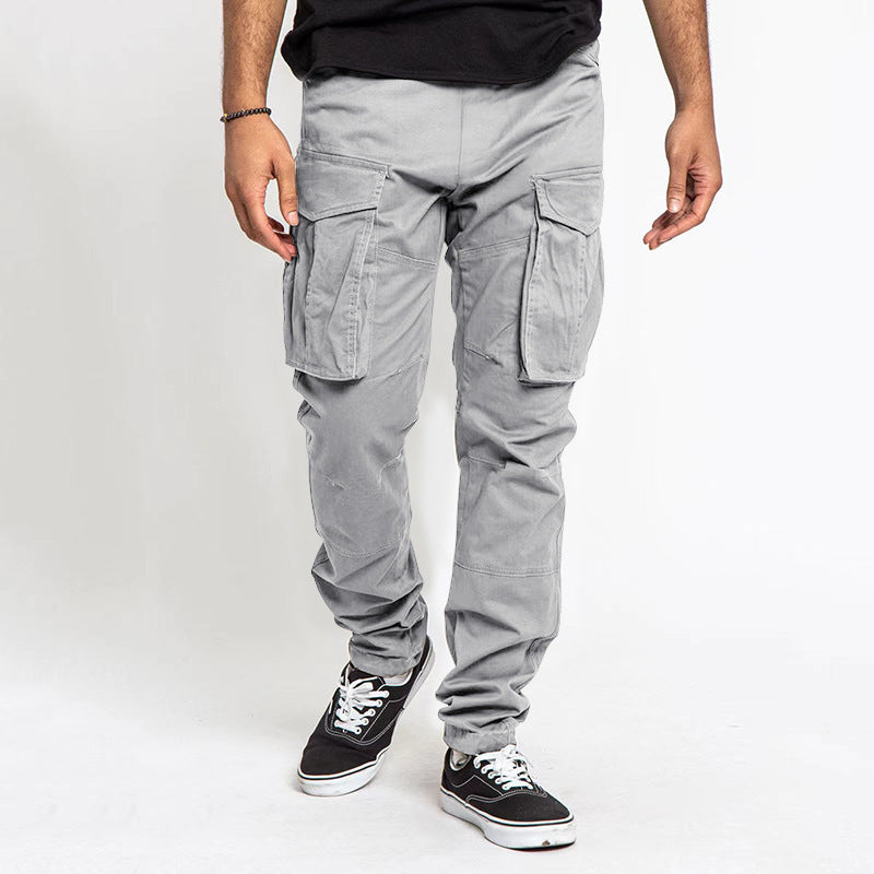 Men's cargo pants with multiple pockets, tapered fit & drawstring closure Mune Fashion