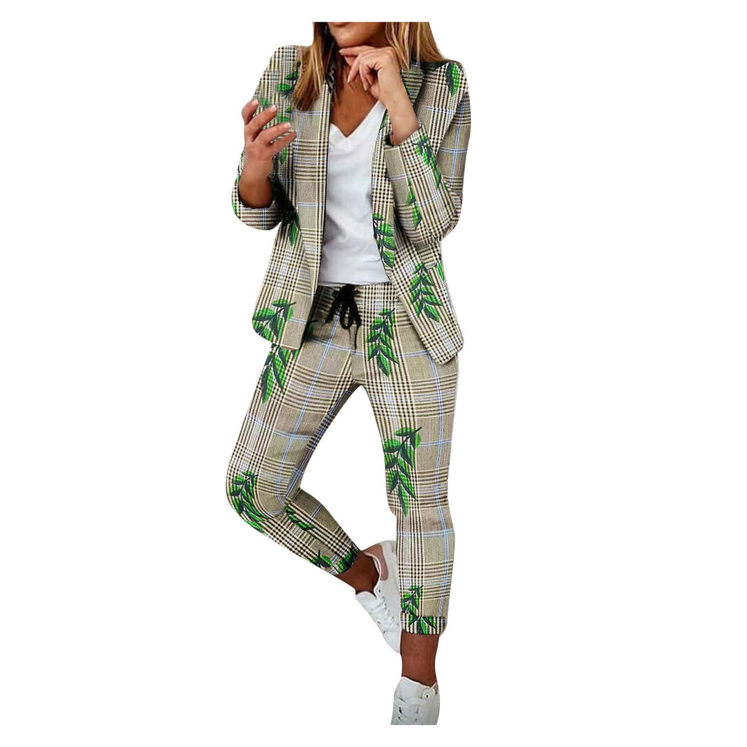 Women's Checked Slim-Fit Jogging Pants with Drawstring and Ankle-Length Cut Mune Fashion