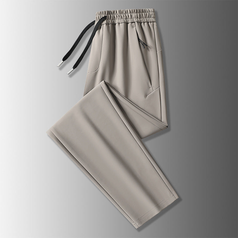 Men's joggers with elastic comfort waistband, zippered pockets, and straight cut Mune Fashion