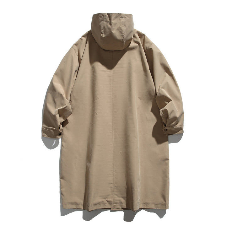 Unisex Longer waterproof oversized coat with hood and patch pockets Mune Fashion