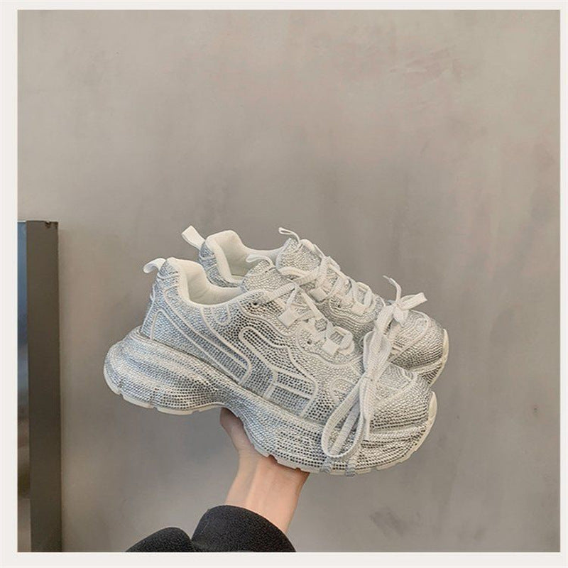 Women's statement sneaker with textured mesh, elevated platform sole and padded comfort lining Mune Fashion