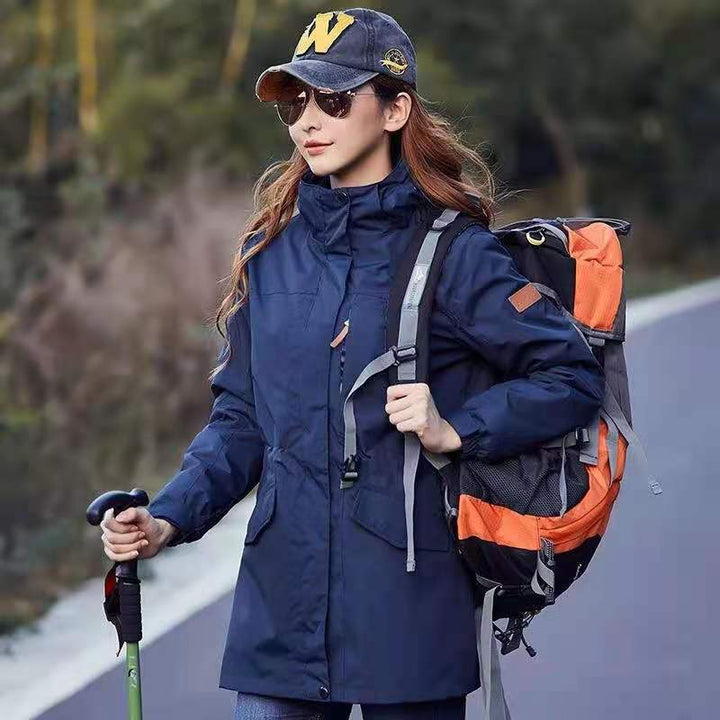 Women's lightweight water-repellent parka with hood and functional pockets Mune Fashion