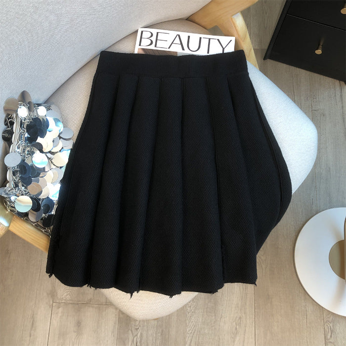 Women's Stylish Pleated Skirt with Textured Design Mune Fashion
