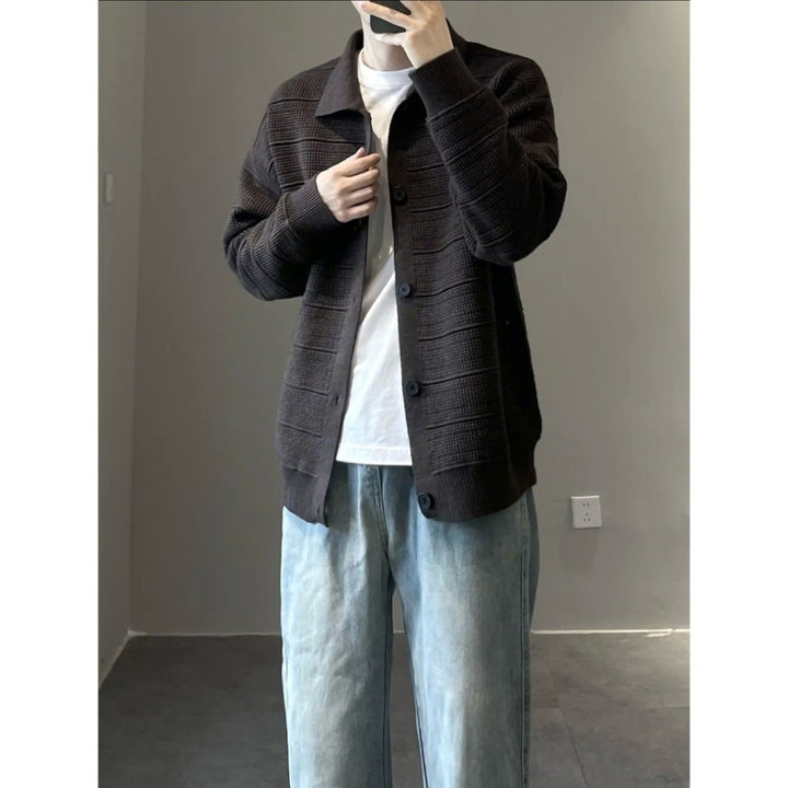 Men's Stylish Cardigan with Textured Design Mune Fashion