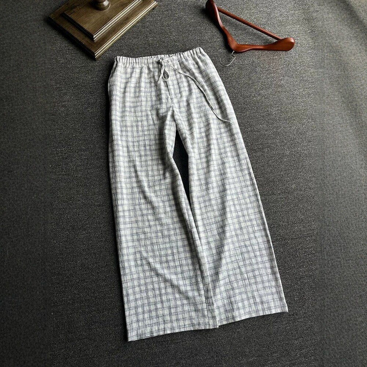 Men's Casual Checked Leisure Pants Mune Fashion