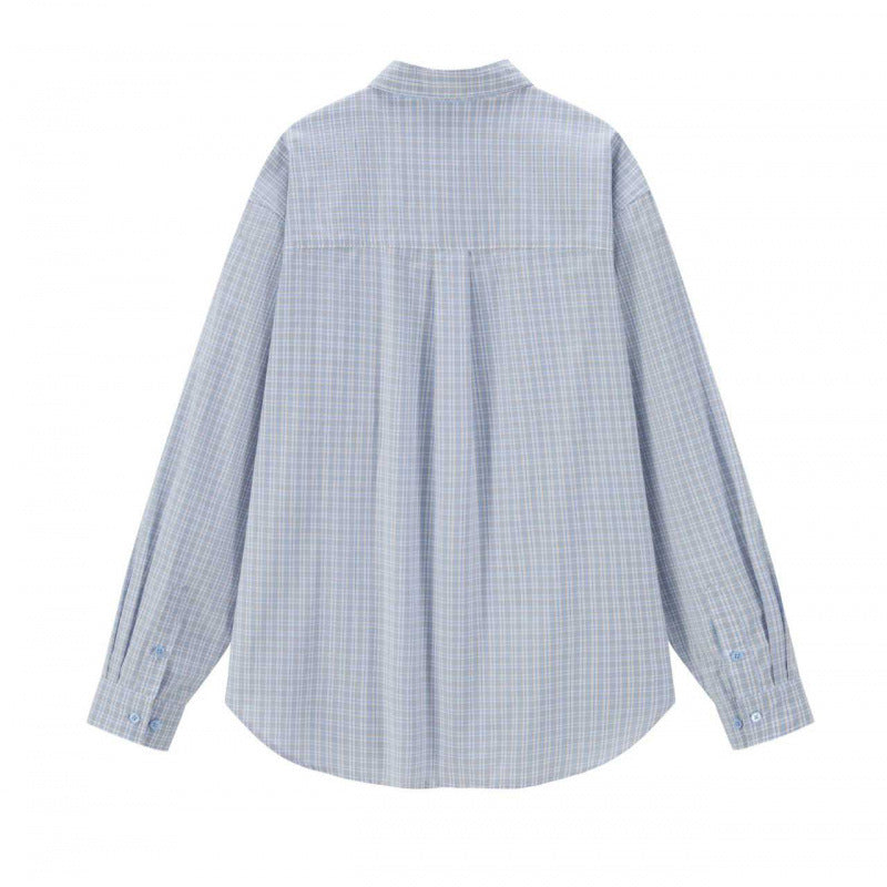 Unisex Oversized Checkered Shirt with Casual Fit and Patch Chest Pocket Mune Fashion