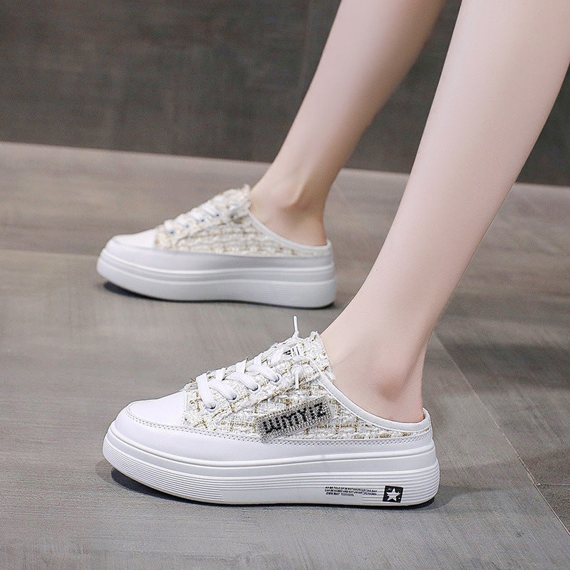 Women Comfortable Sneakers with Fashionable Checkerboard Pattern Mune Fashion