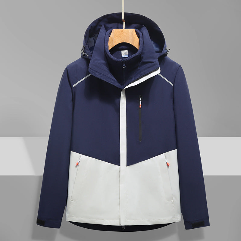 Men's Softshell Outdoor Jacket with Hood, windproof and waterproof Mune Fashion