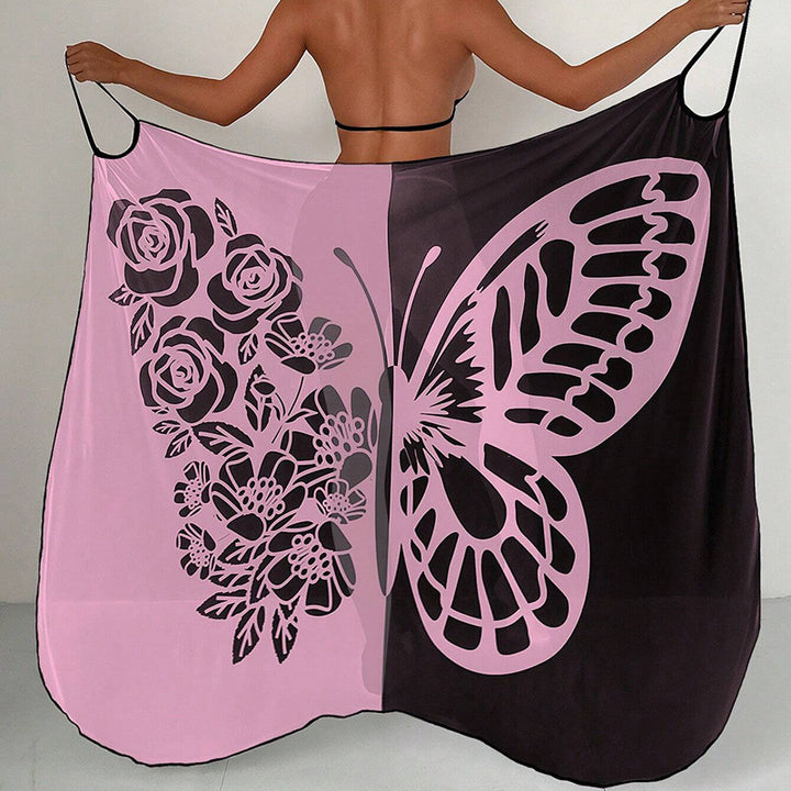 Damen Strandtuch mit elegantem Schmetterlingsdruck Echo Archiv