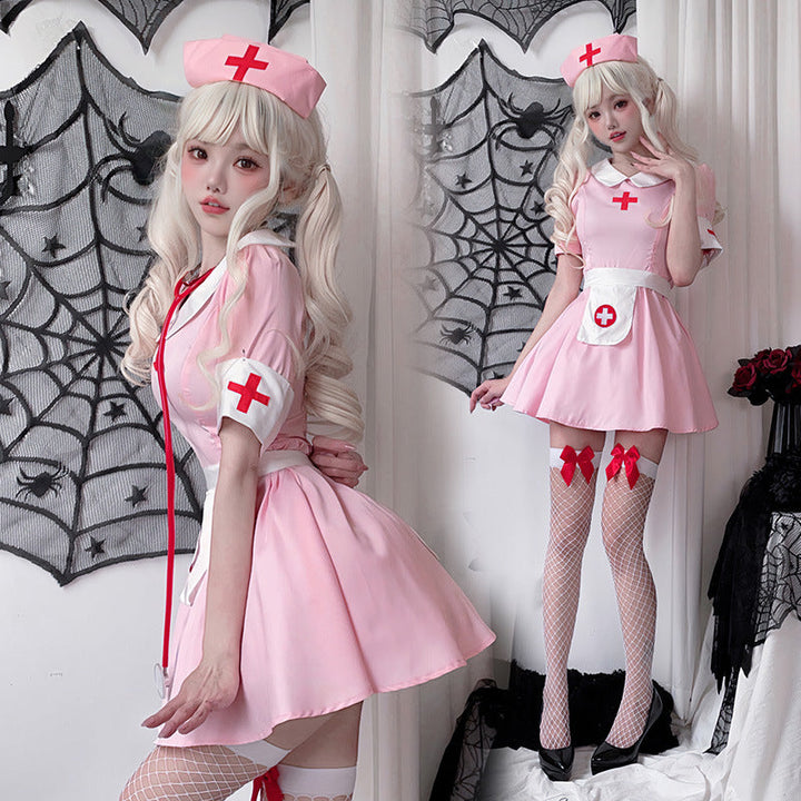Women nostalgic nurse costume Mune Fashion