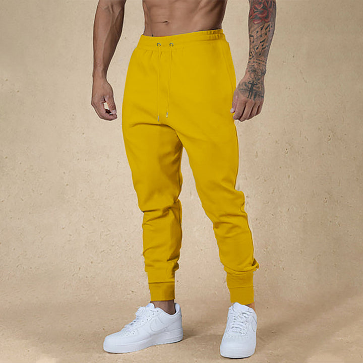 Men's nano athletic terry jogging pants with high waistband drawstring and tapered ribbed cuffs Mune Fashion