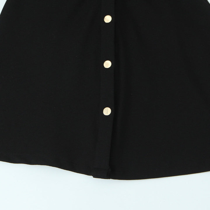 Ladies shirt dress with decorative button placket, breast pockets, and waist gathering Mune Fashion