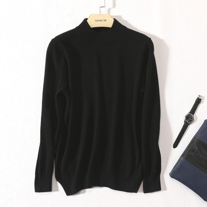 Men's Fine Turtleneck Sweater in Slim Minimal Silhouette made of Wool-Cashmere Mix Mune Fashion