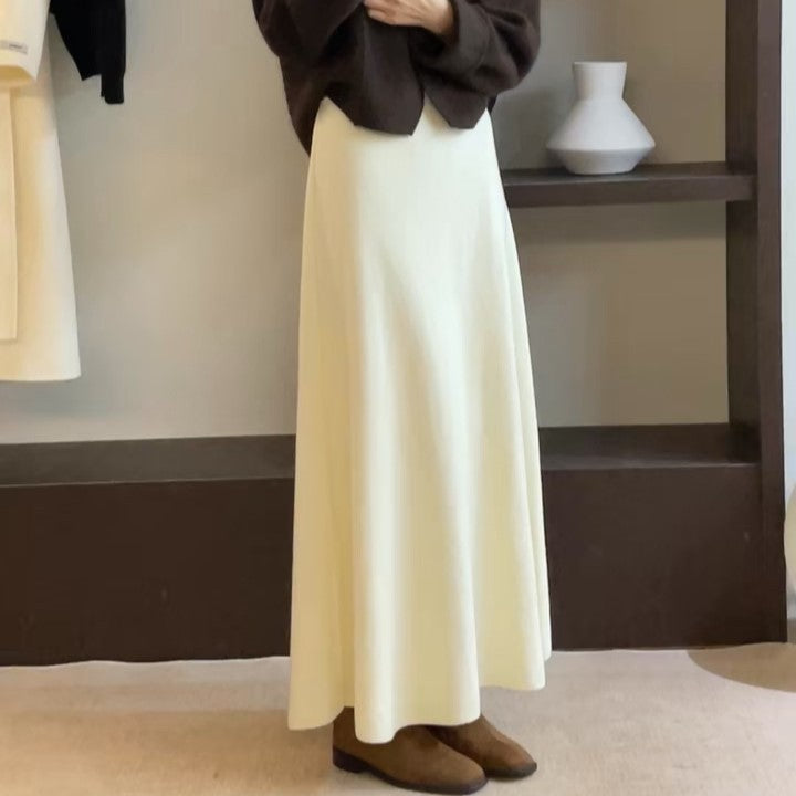 Ladies Elegant Maxi Skirt with Flowing Cut Mune Fashion