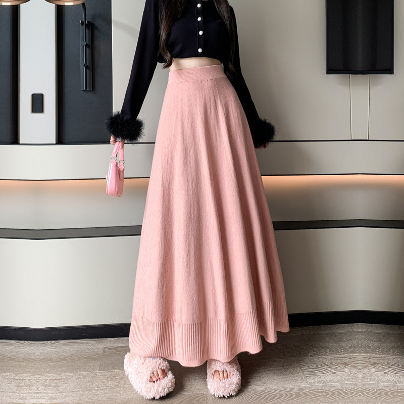 Ladies Elegant Maxi Skirt with Pleats and Elastic Waistband Mune Fashion