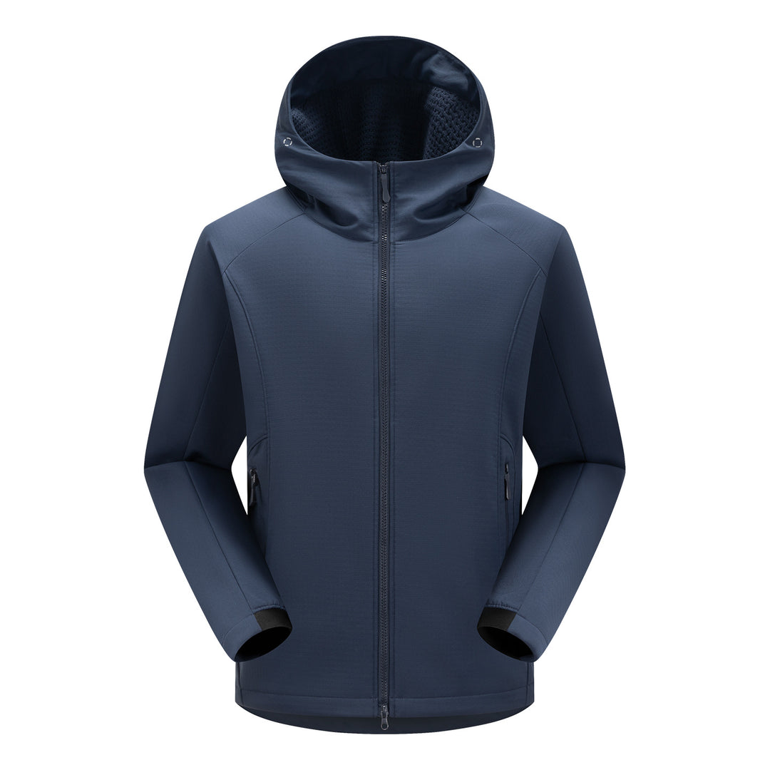 Men's softshell outdoor jacket with hood, windproof membrane and ergonomic cut Mune Fashion