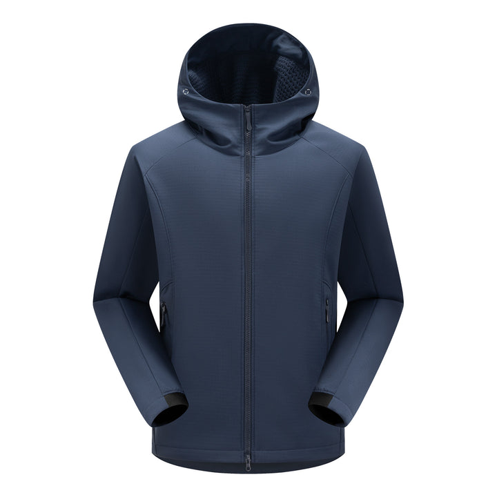 Men's softshell outdoor jacket with hood, windproof membrane and ergonomic cut Mune Fashion