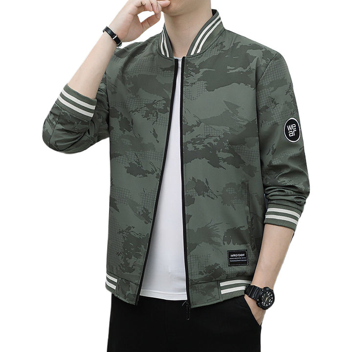 Men's Sporty Bomber Jacket with Contrasting Details Mune Fashion
