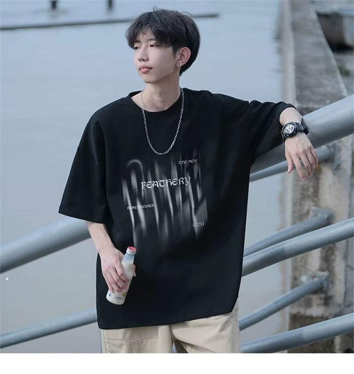 Men's Oversized T-Shirt with Creative Print Mune Fashion