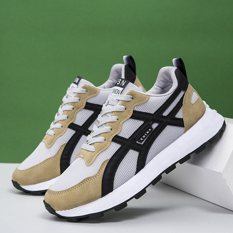 Unisex retro-inspired lightweight running shoes with breathable mesh and contoured sole Mune Fashion