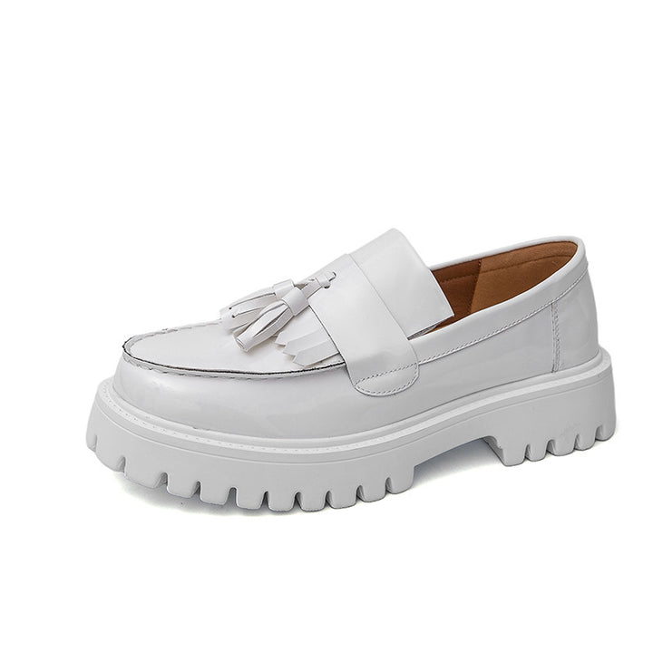Women’s Platform Brogue Derby with distinctive profile sole and patent leather look Mune Fashion