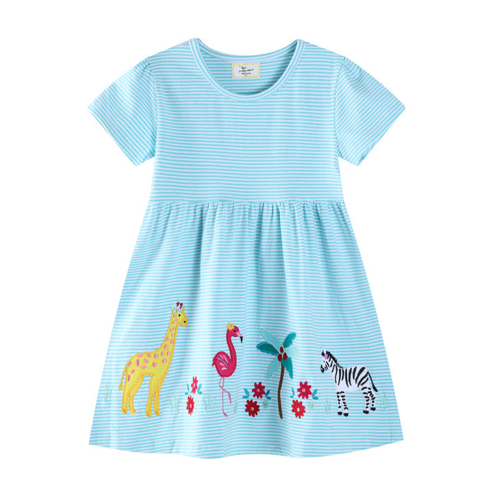 Girl's casual dress with animal motif Mune Fashion