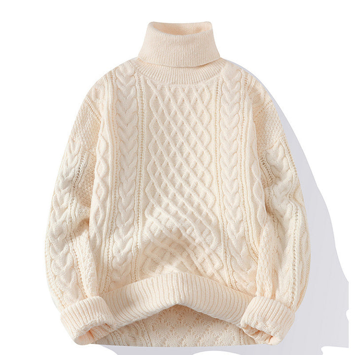 Women's chunky knit sweater with turtleneck Mune Fashion