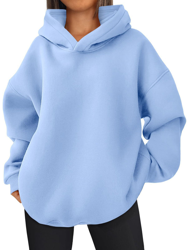 Women's nan kastiger hoodie with double-layered hood, dropped shoulders and longer back Mune Fashion