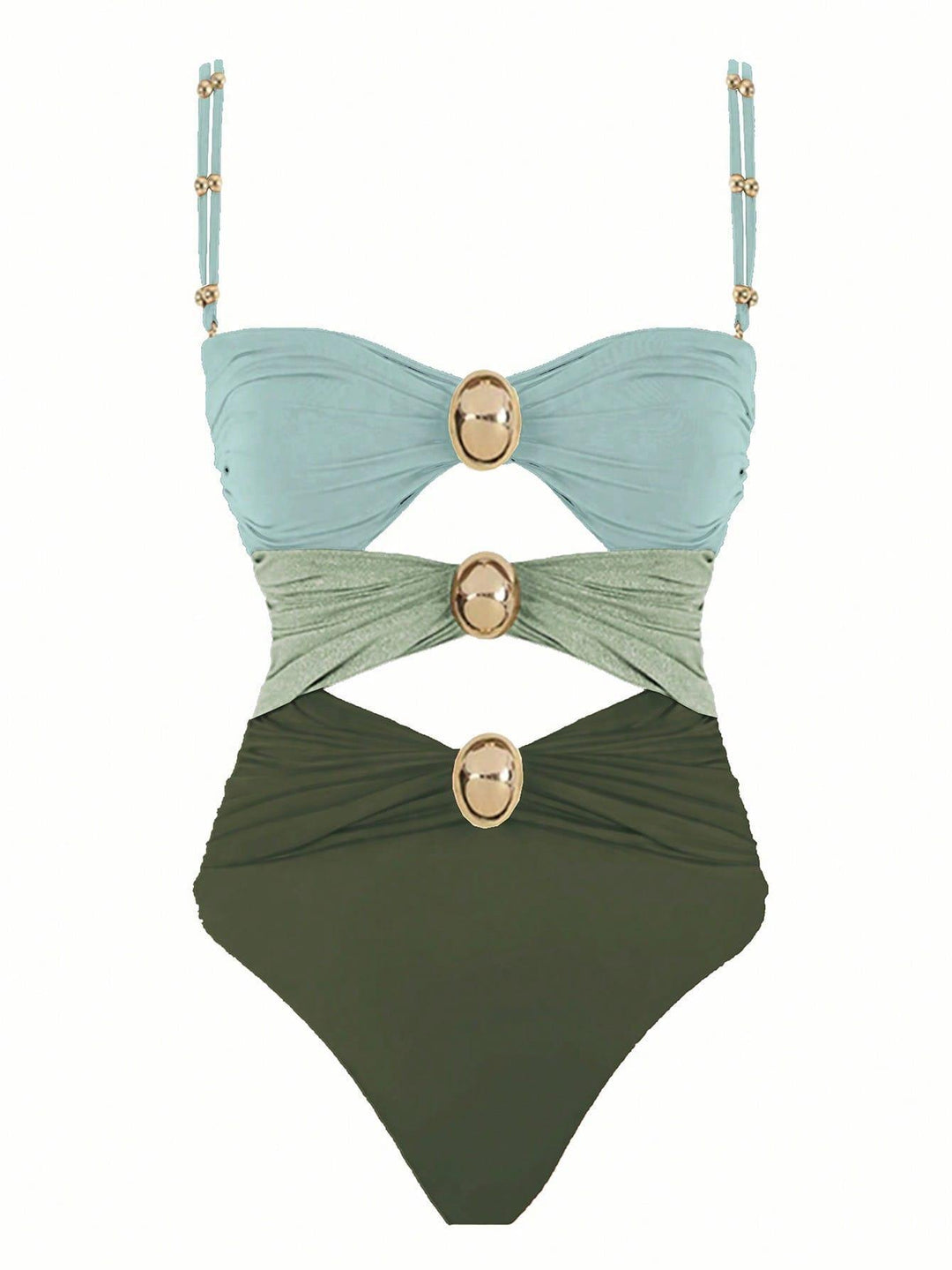 Women One-Piece Swimsuit with Stylish Ruffle Sleeves Mune Fashion