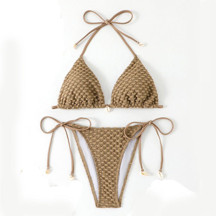 Women's triangle bikini in textured crochet look Mune Fashion