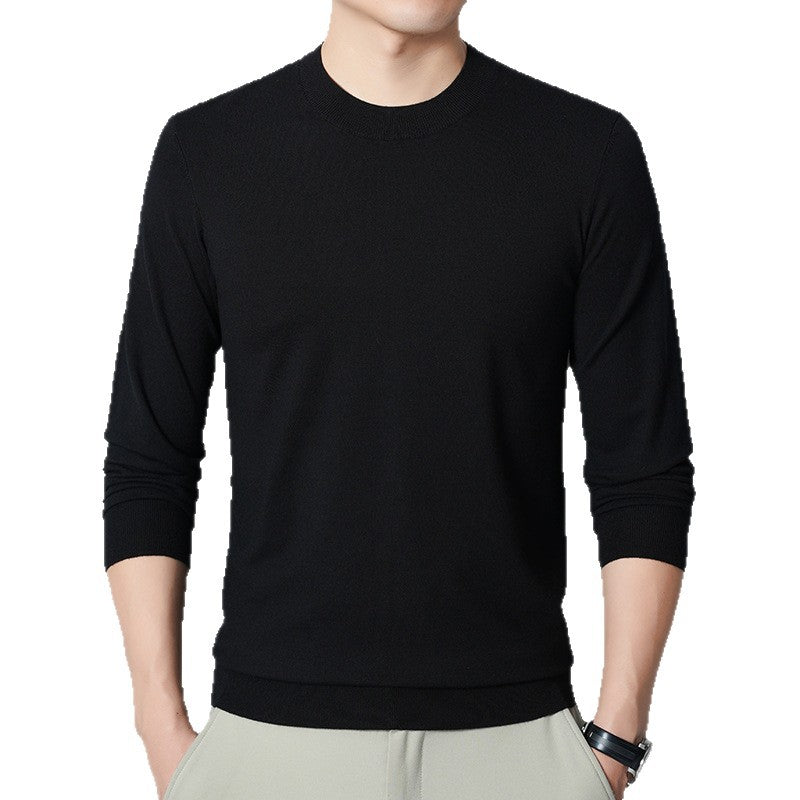 Men's fine round neck sweater made of fine knit with a narrow silhouette Mune Fashion