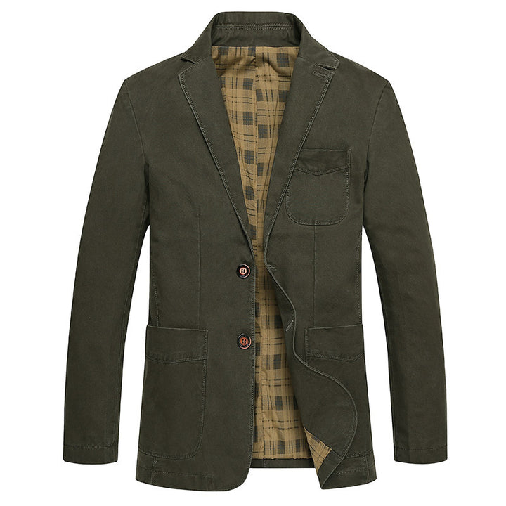 Men's blazer in field style made of premium canvas with patch pockets Mune Fashion