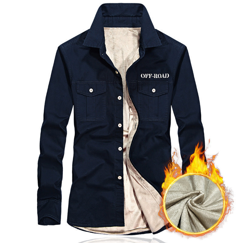 Men's padded utility shirt with chest flap pockets and off-road print Mune Fashion