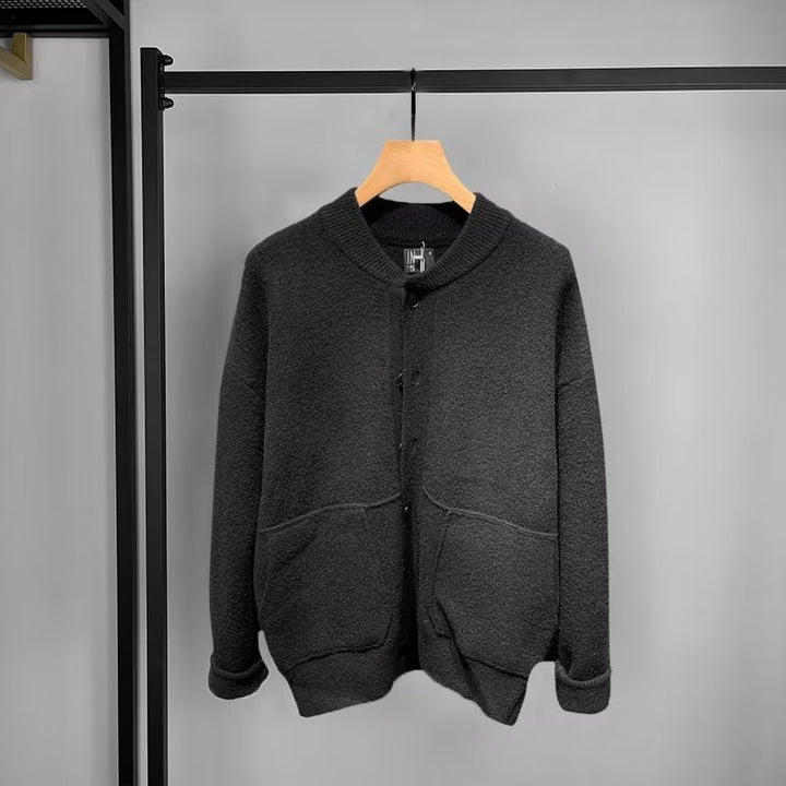 Women's Comfortable Cardigan with Button Placket and Pockets Mune Fashion