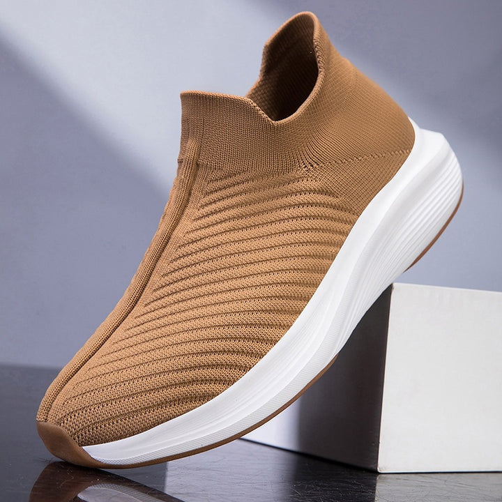 Women's Breathable Slip-On Knit Sneakers with Sock-Like shaft Mune Fashion