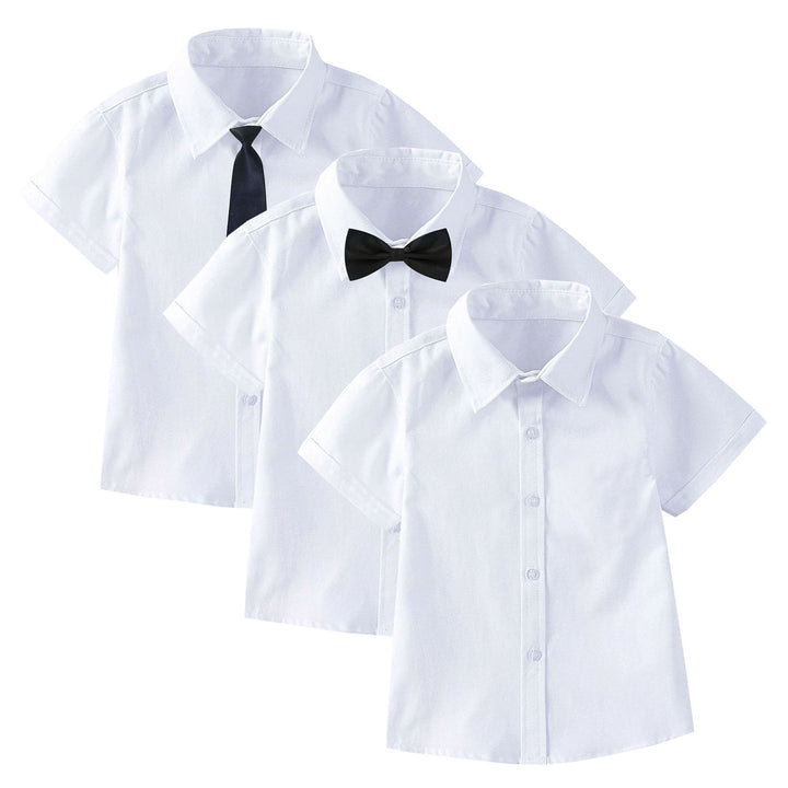 Boys Short Sleeve Shirt with Tie Mune Fashion