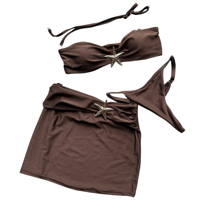 Women's bikini set with skirt and shimmering shell detail Mune Fashion