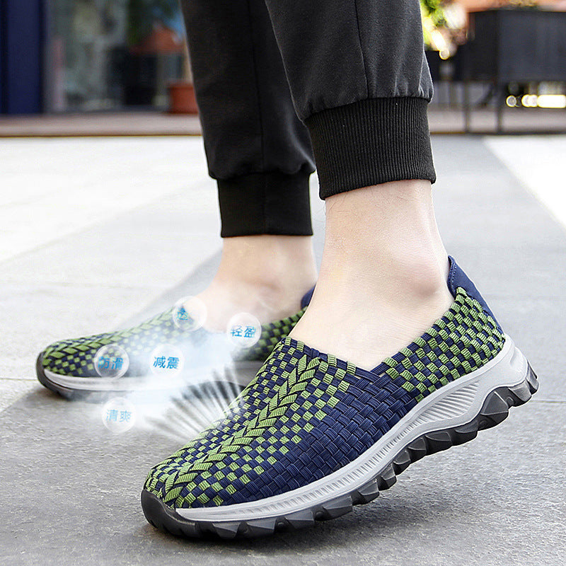 Unisex braided elastic slippers with lightweight cushioning sole Mune Fashion