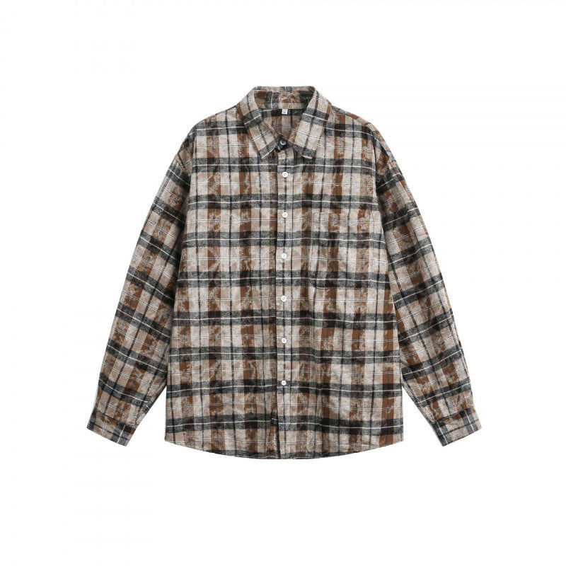 Unisex Loose Checked Shirt Jacket in Overshirt Style made of brushed Flannel Mune Fashion