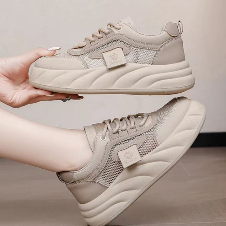 Women Comfortable and trendy sneakers with breathable mesh and thick sole Mune Fashion