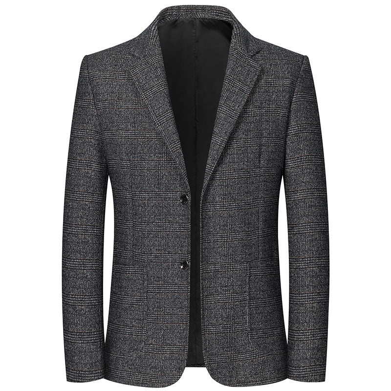 Men's Tailored Glencheck Blazer in City Blazer Style with Light Inner Lining Mune Fashion