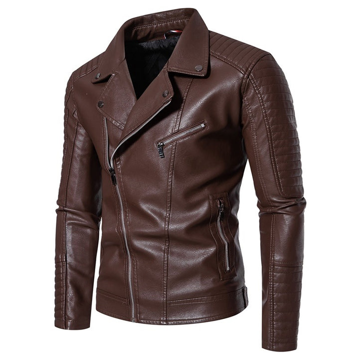 Men's Stylish Faux Leather Biker Jacket Mune Fashion